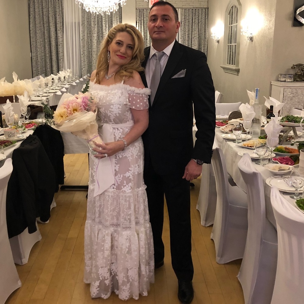 Off Shoulder Floral Maxi Lace Wedding Dress Gown